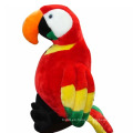 Pájaro de peluche pájaro loro rojo